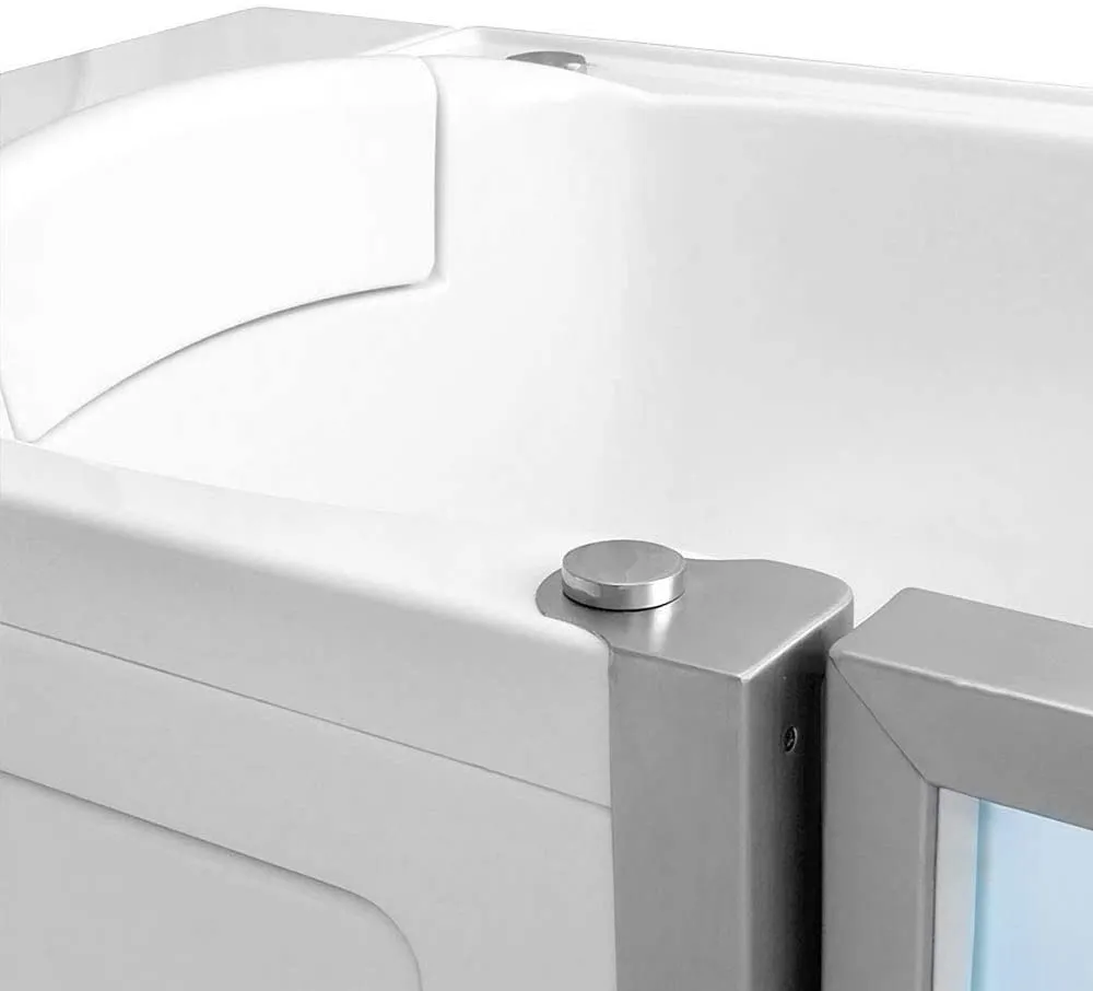 Ella's Bubbles H3108 Elite Hydro Massage Acrylic Walk-In Bathtub, Inward Swing Door, Thermostatic Control Faucet, White