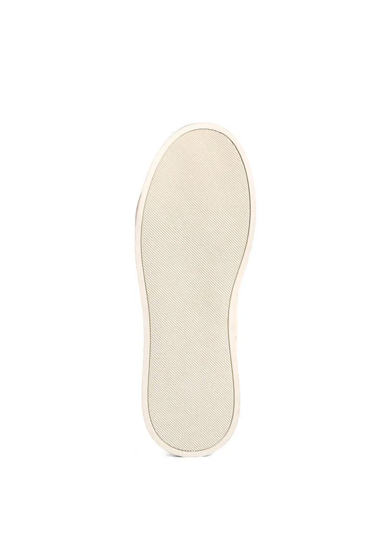Flakes Lace Detail Low Platform Sneakers