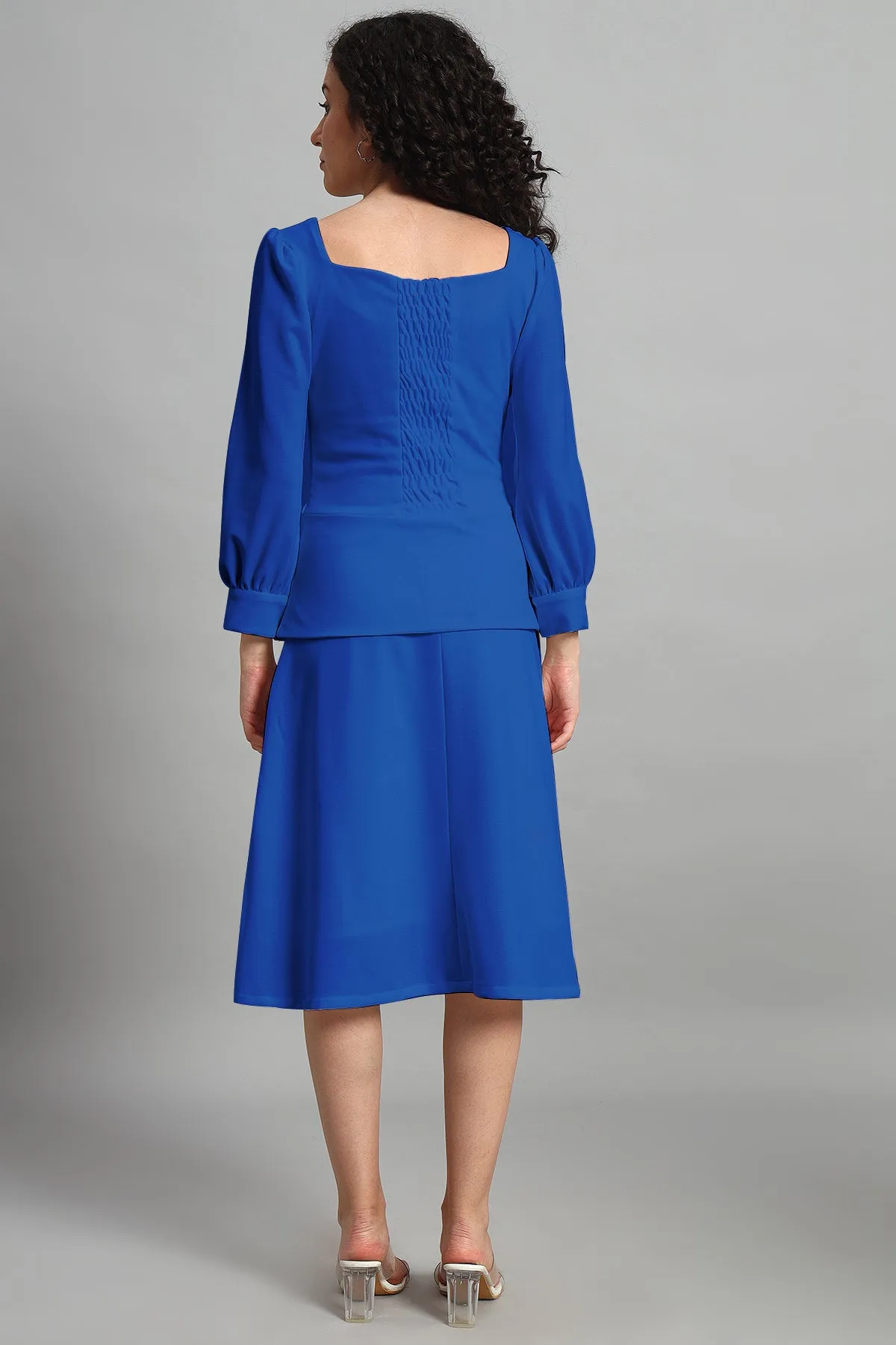 Flare of Grace Skirt Co-ord Set, Blue