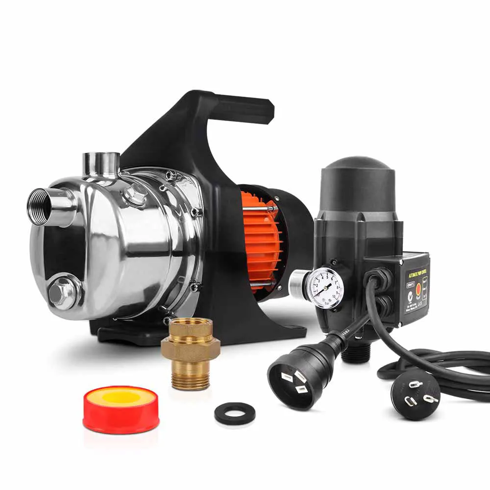 Giantz Garden Water Pump High Pressure 1500W Tank Rain Farm Irrigation House Black