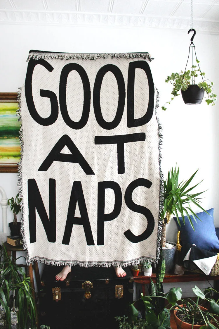 Good at Naps Throw Blanket