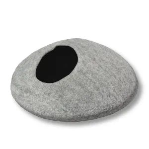 Grey Felted Plain Design Cat House