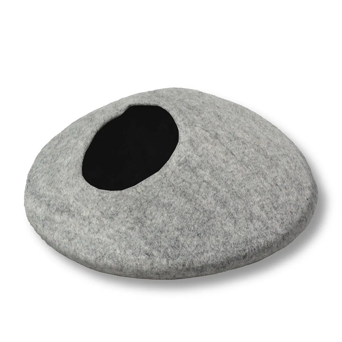 Grey Felted Plain Design Cat House