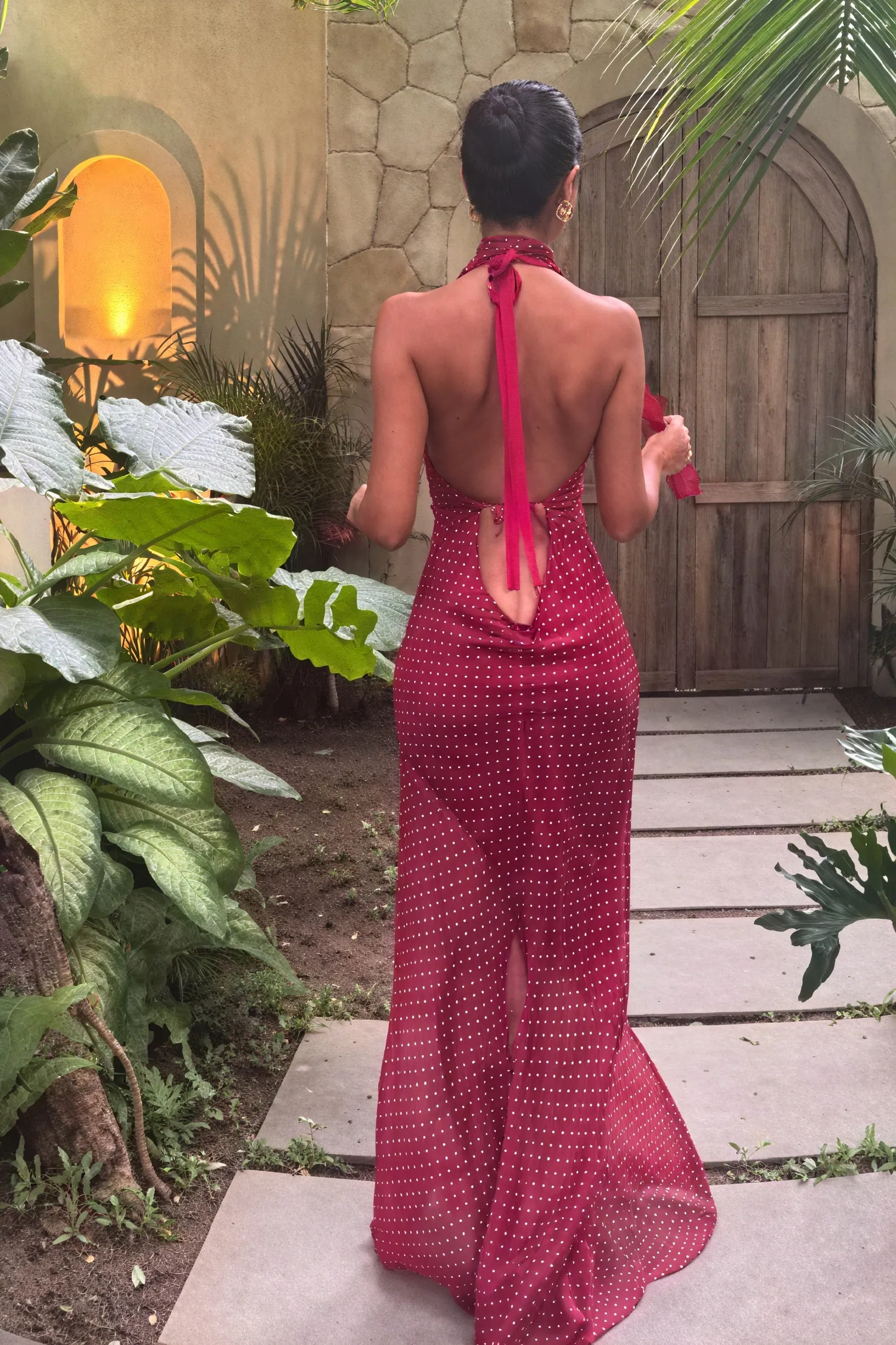 Halter Neck Floor-Length Gown