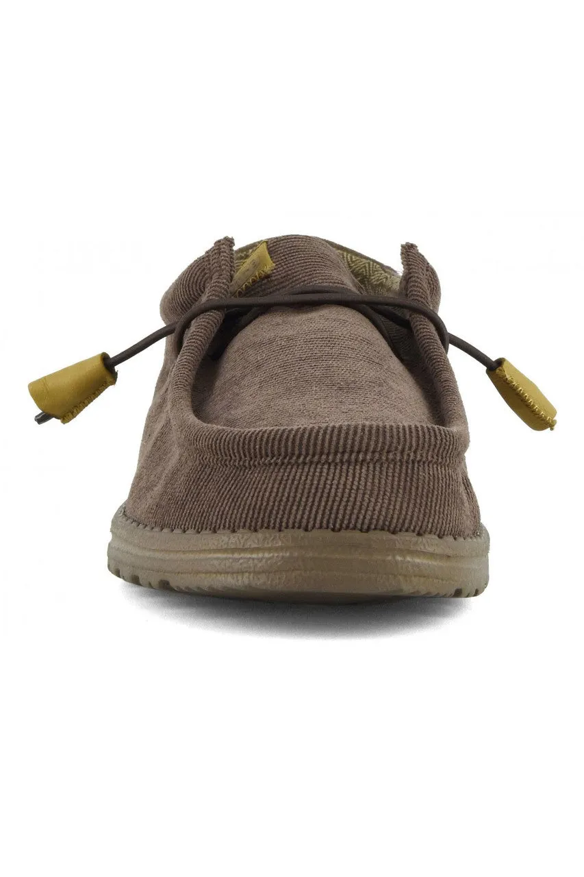 Hey Dude Shoes Men's Wally Corduroy Chocolate