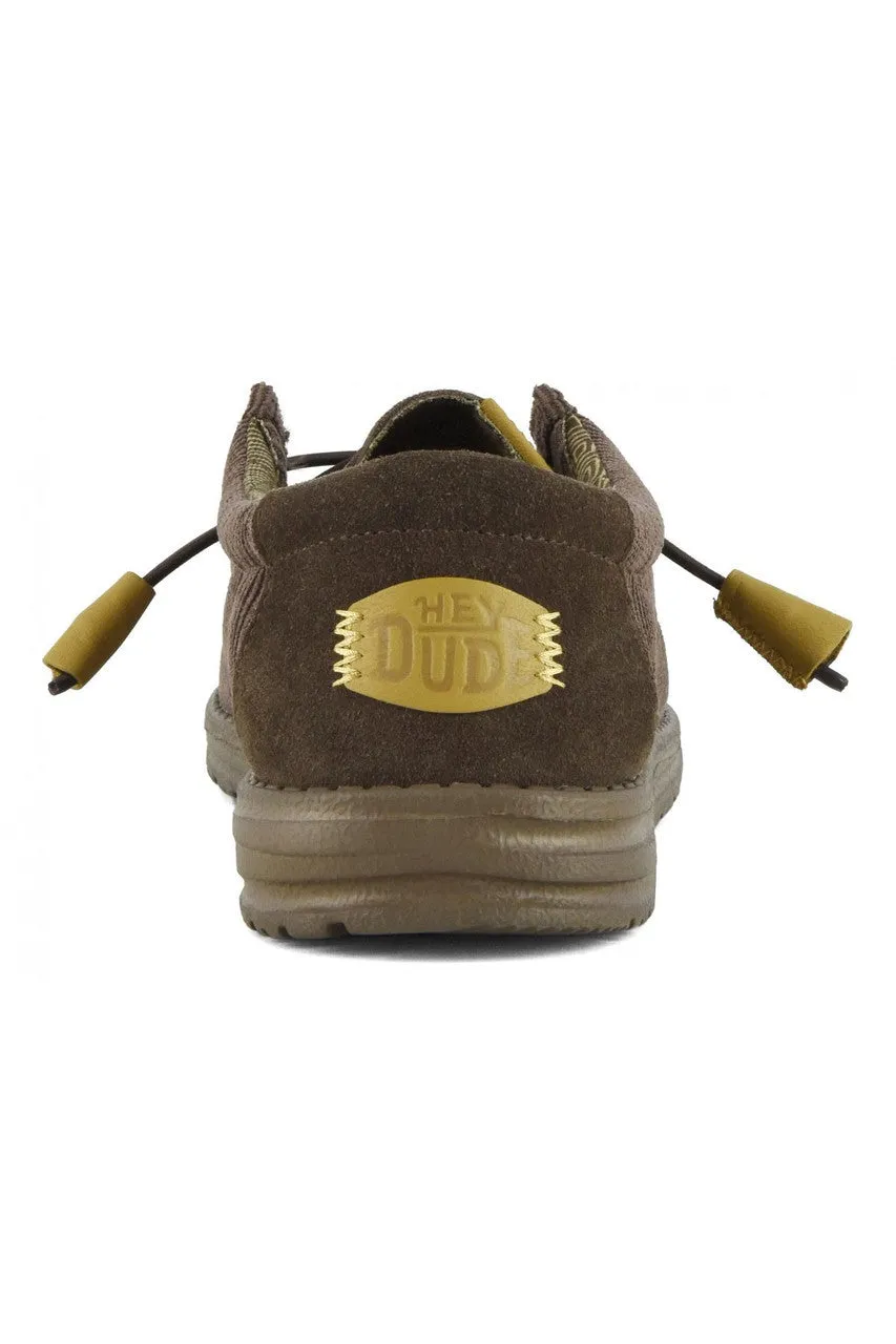 Hey Dude Shoes Men's Wally Corduroy Chocolate