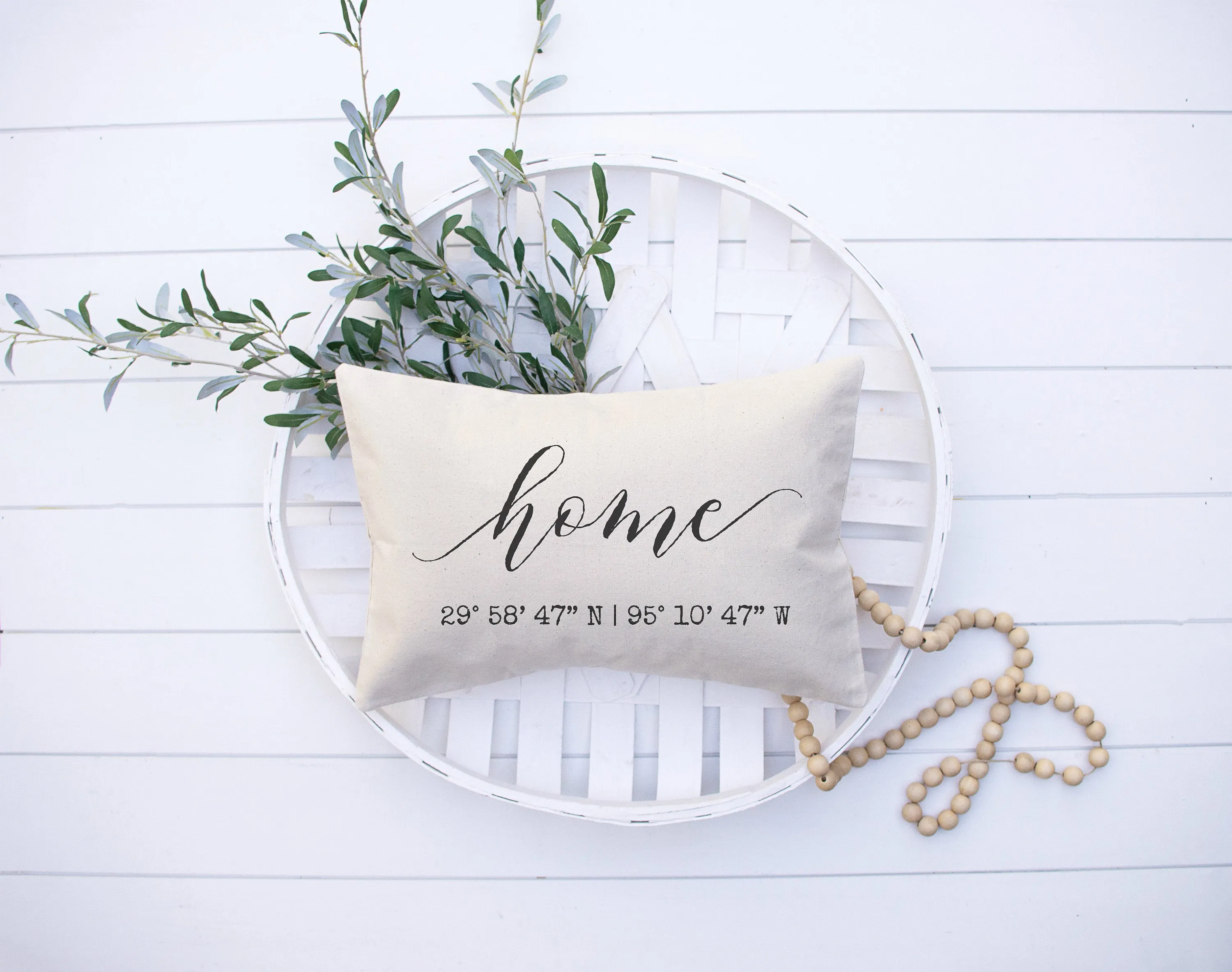 Home Latitude Longitude Pillow Personalized Housewarming Gift House Warming Gift