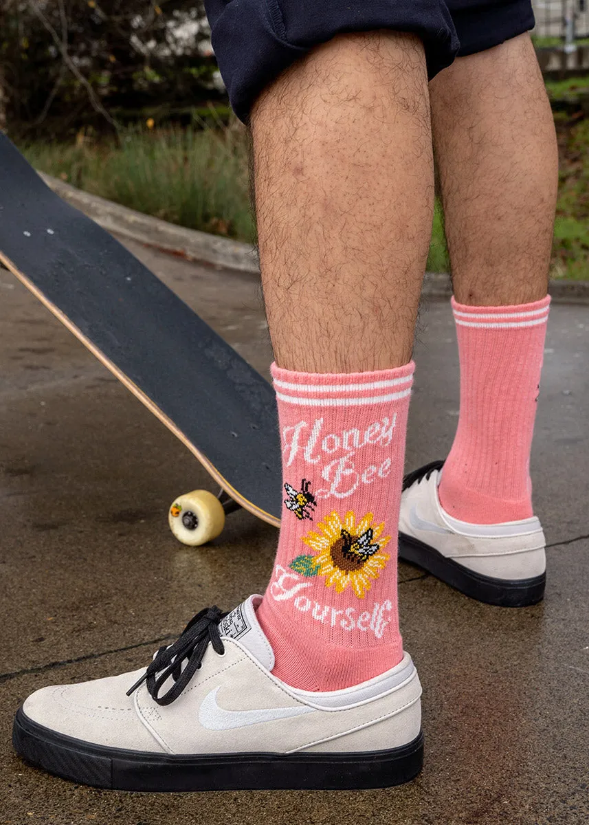 Honey Bee Yourself Athletic Ribbed Women's Socks