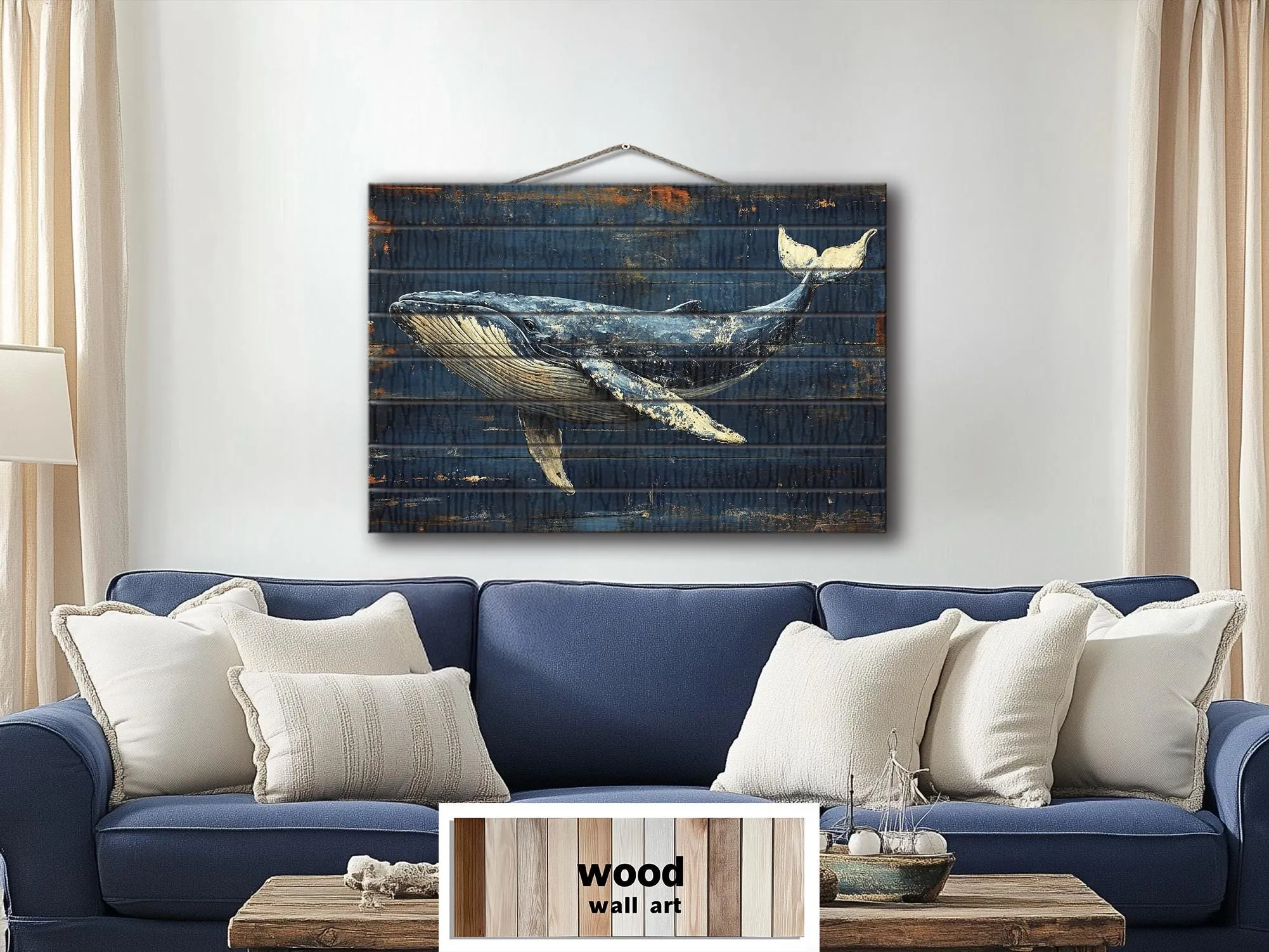 Humpback Whale Wood Wall Art