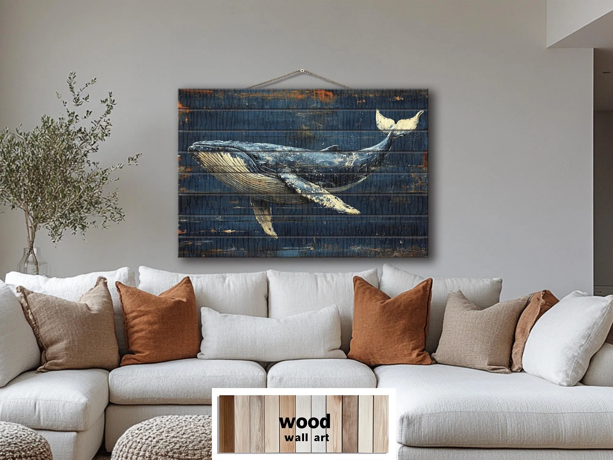 Humpback Whale Wood Wall Art