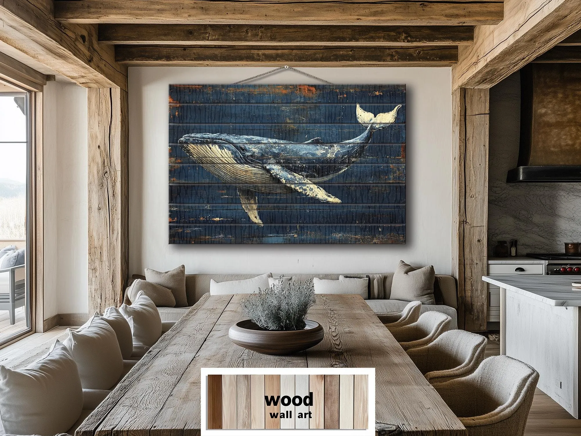 Humpback Whale Wood Wall Art