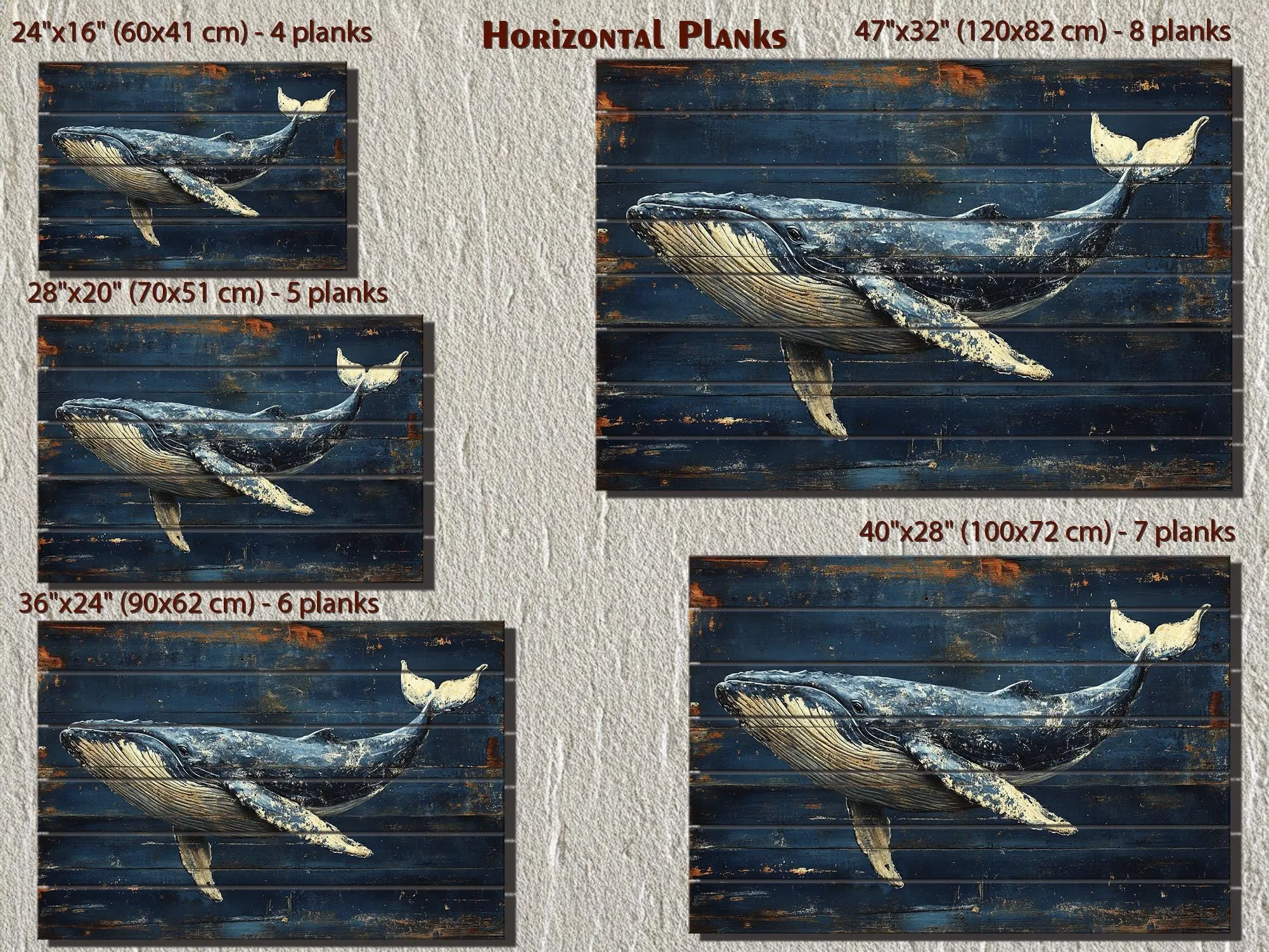 Humpback Whale Wood Wall Art