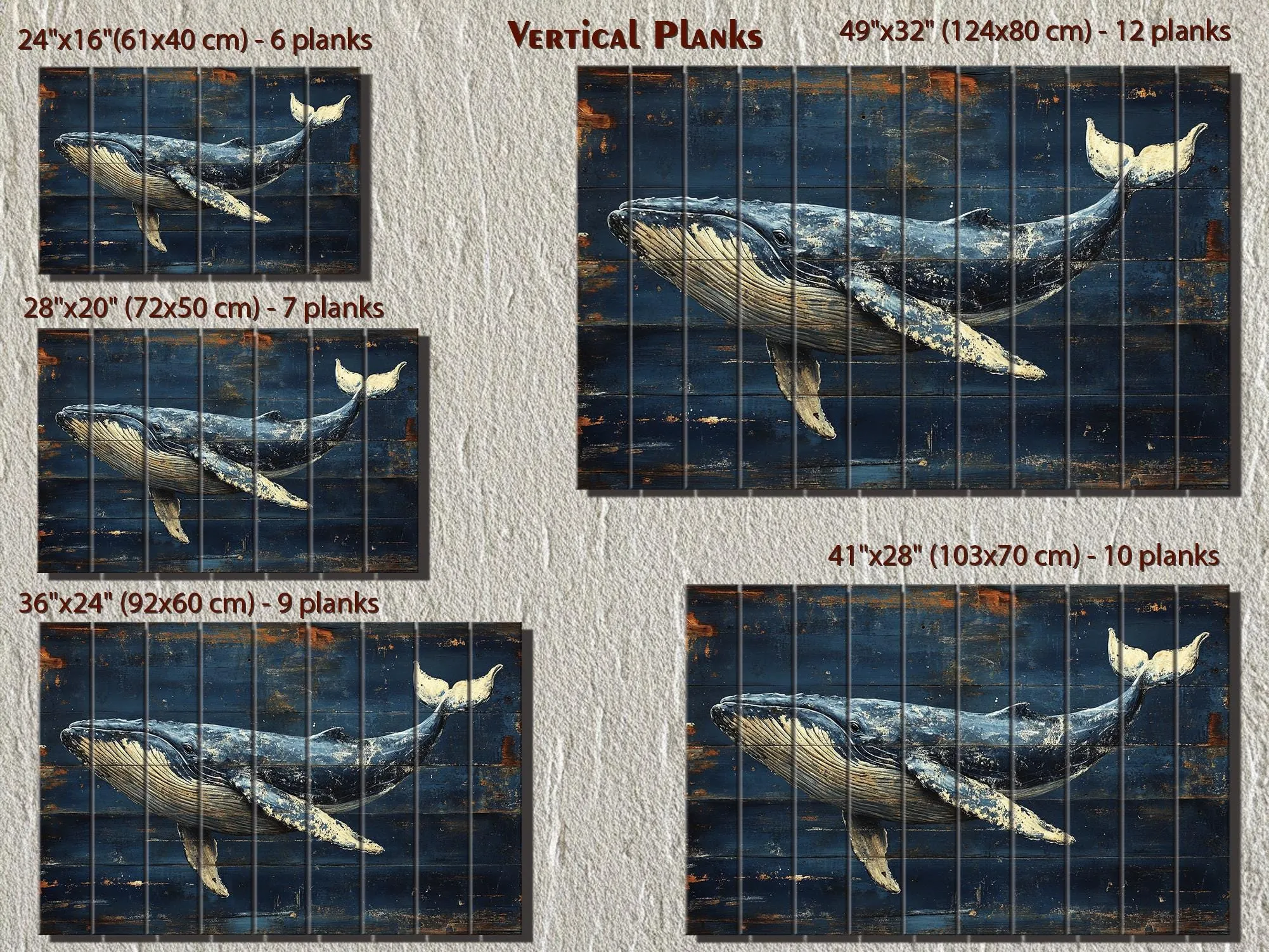 Humpback Whale Wood Wall Art