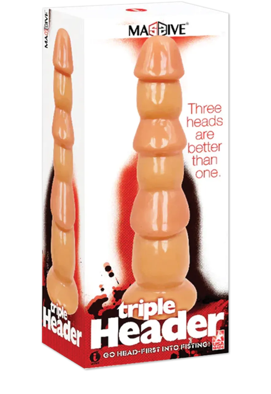 Icon Brands - Massive Triple Header - 3 Head Dildo 12 Inch