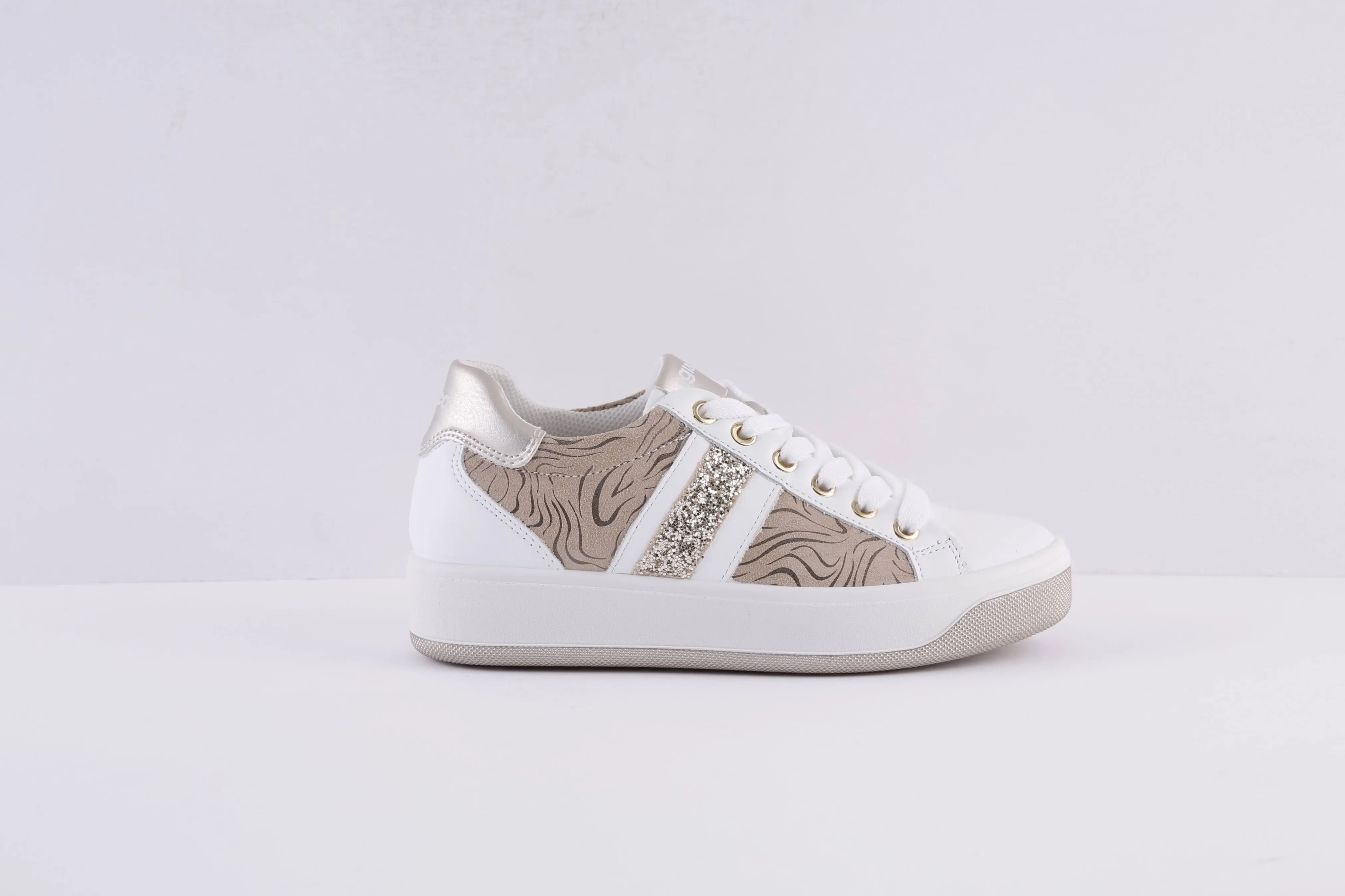 IGI & CO - 1659311 LACED FASHION SHOE - WHITE/BEIGE