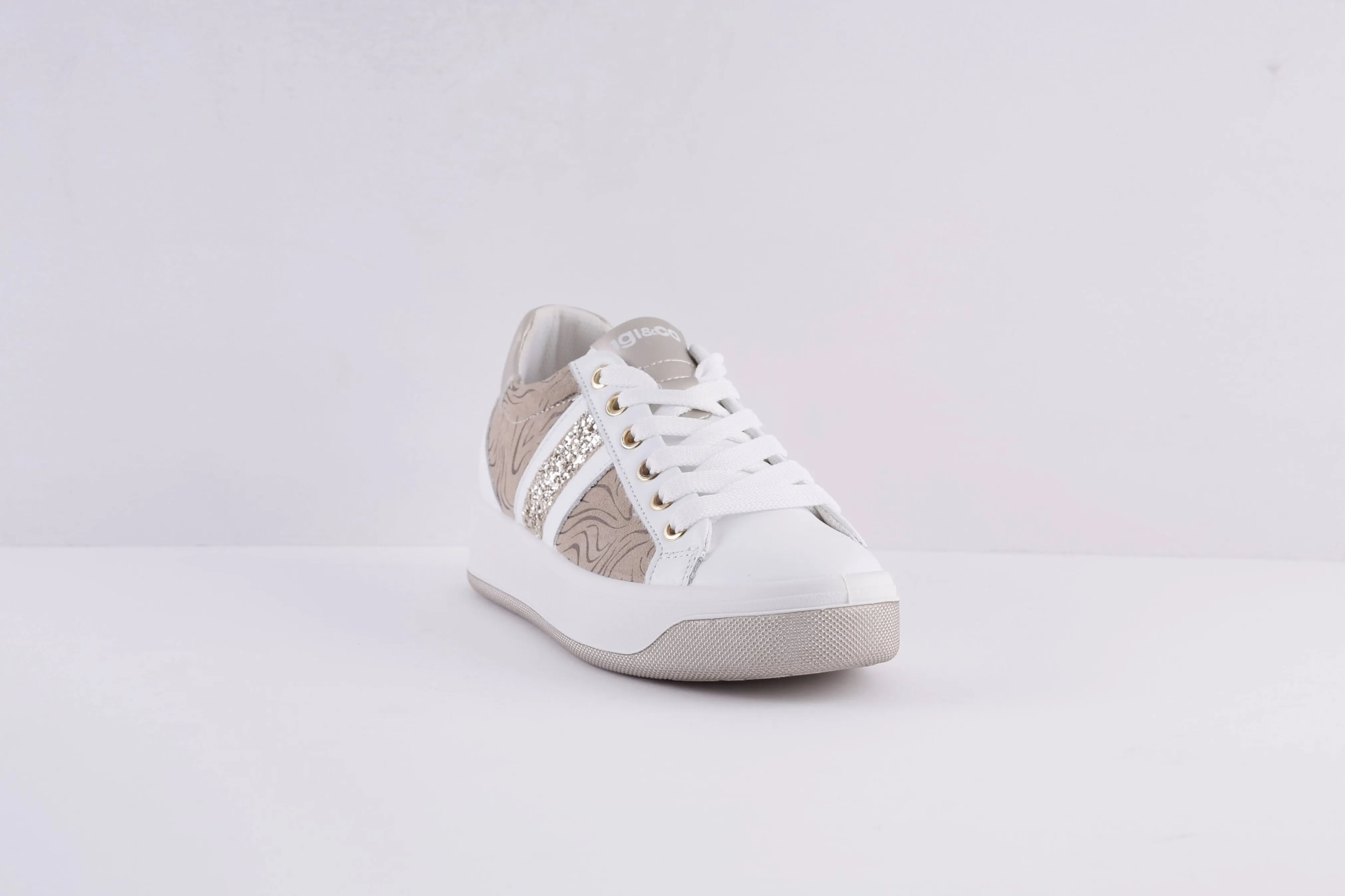IGI & CO - 1659311 LACED FASHION SHOE - WHITE/BEIGE