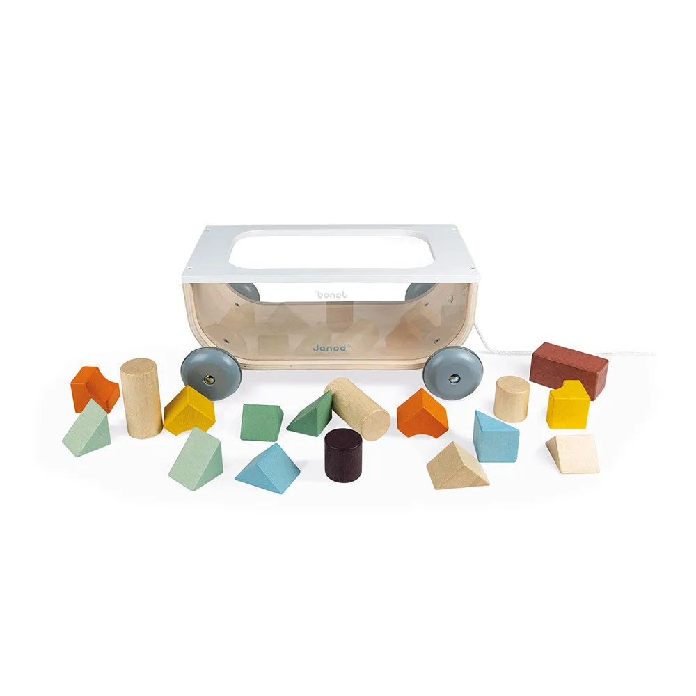 Janod Sweet Cocoon Cart with Blocks