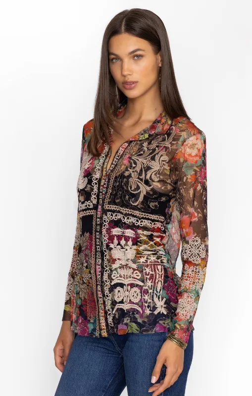 Johnny Was - Mazzy Button Down Fitted Blouse