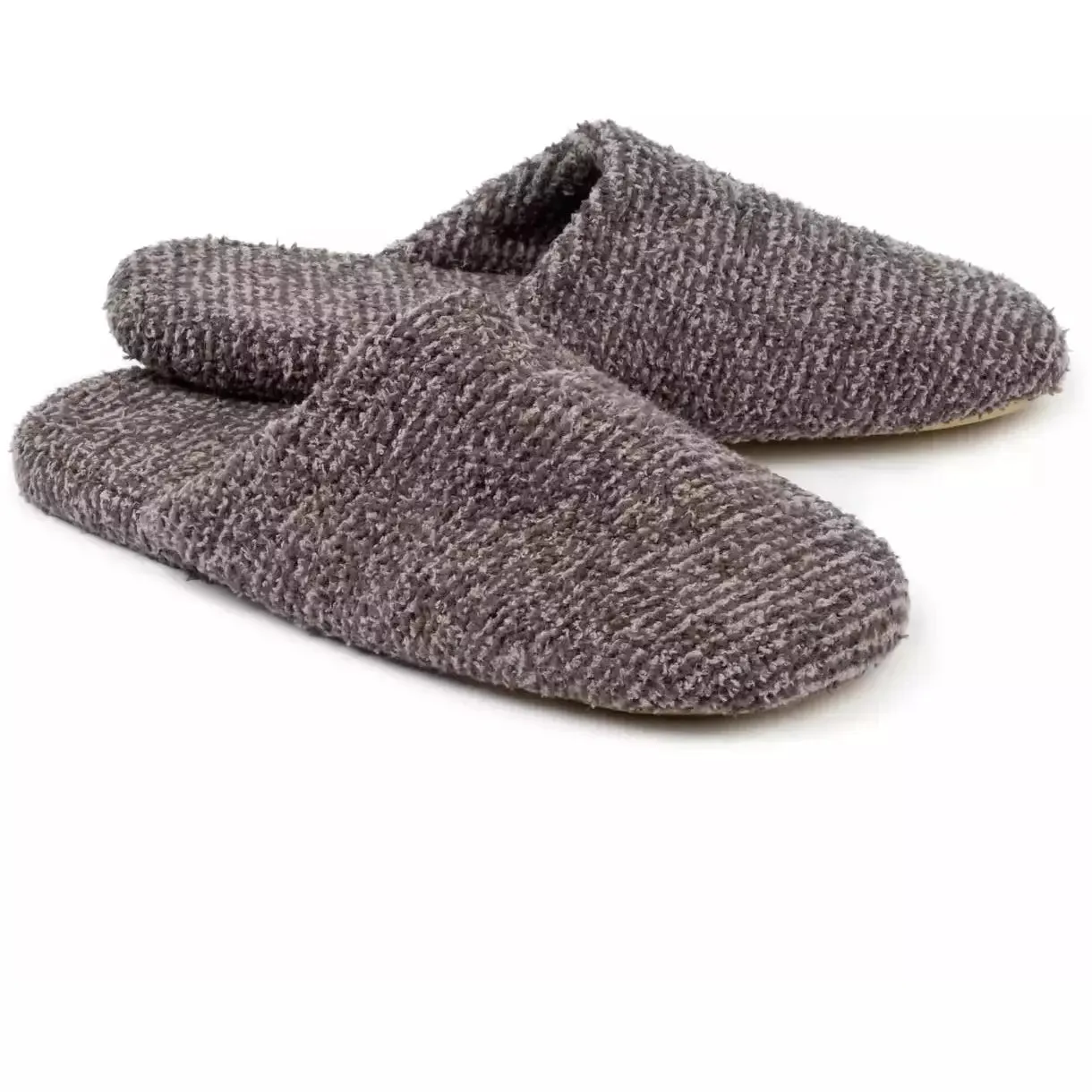 Kashwere Lounge Ultra Plush Slippers Heathered Closed Toe Available Oyster / Bone, Blush / White & Silver Fox / Pewter