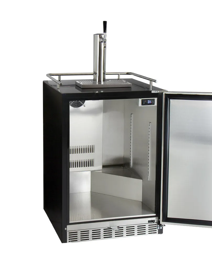 Kegco Digital Undercounter Kegerator with X-CLUSIVE Premium Direct Draw Kit HK38BSU-1