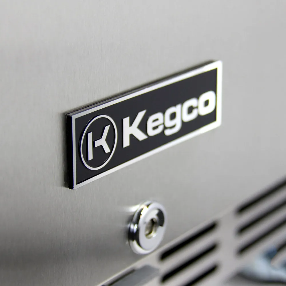 Kegco Digital Undercounter Kegerator with X-CLUSIVE Premium Direct Draw Kit HK38BSU-1