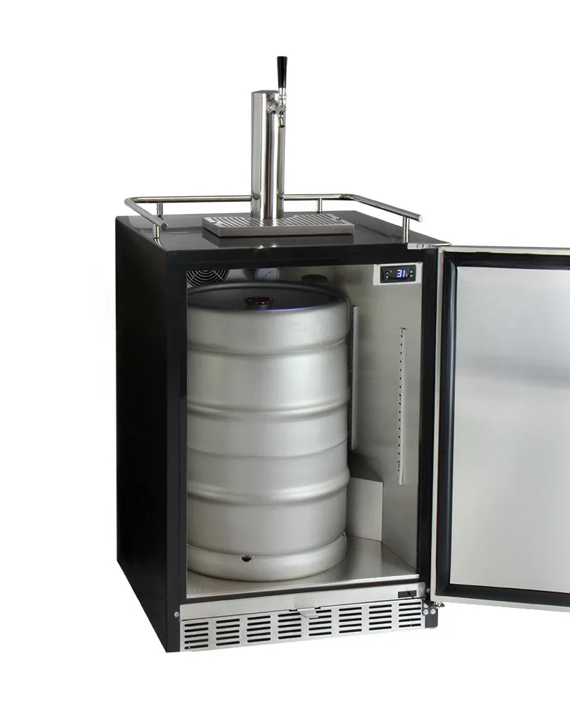 Kegco Digital Undercounter Kegerator with X-CLUSIVE Premium Direct Draw Kit HK38BSU-1