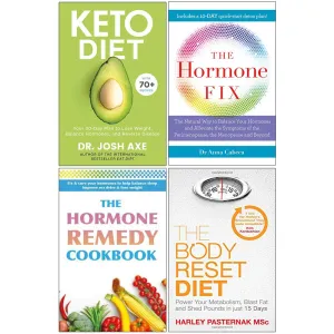 Keto Diet Dr Josh Axe, The Hormone Fix, Hormone Remedy Cookbook, Body Reset Diet 4 Books Collection Set