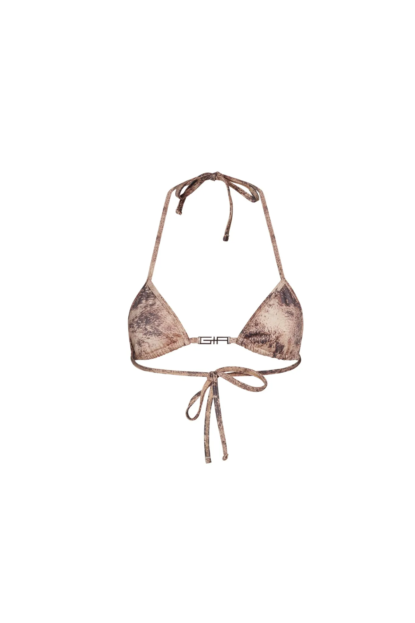 KINTH BIKINI TOP - NEUTRAL : ANIMAL SUEDE