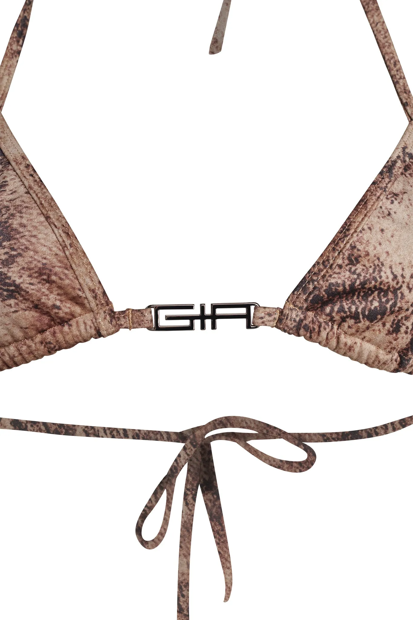 KINTH BIKINI TOP - NEUTRAL : ANIMAL SUEDE