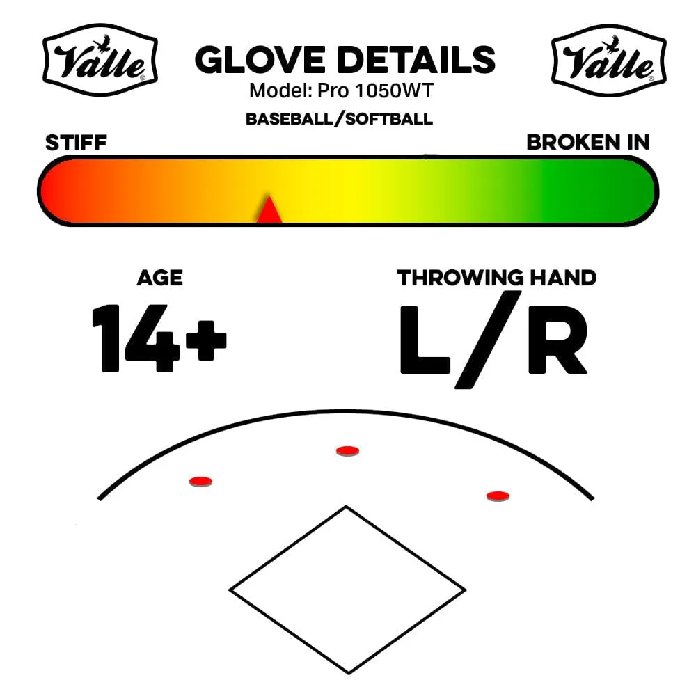 Kip Leather 10.5 in. Weighted Outfield Trainer | Valle Sporting Goods