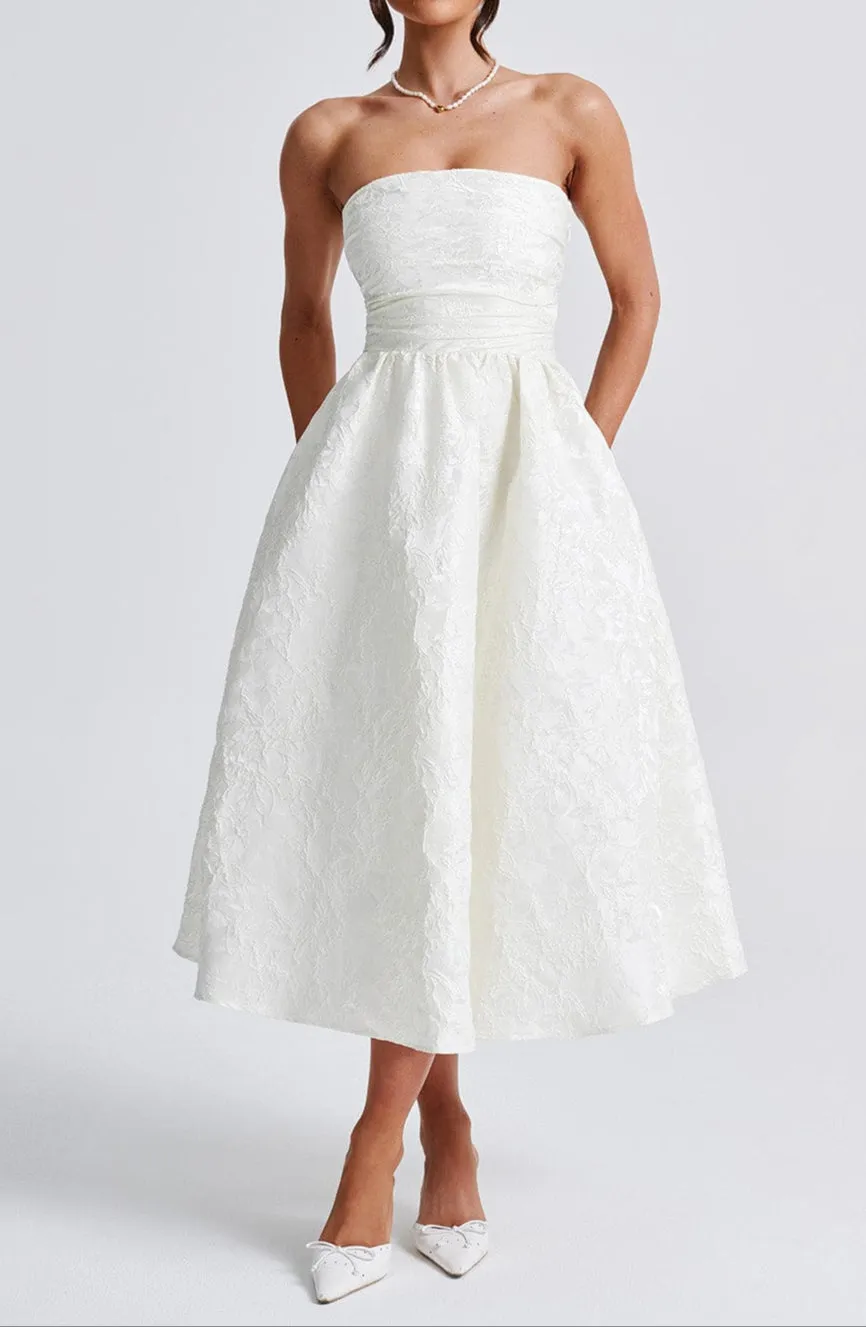 Lara Midi Dress - Ivory