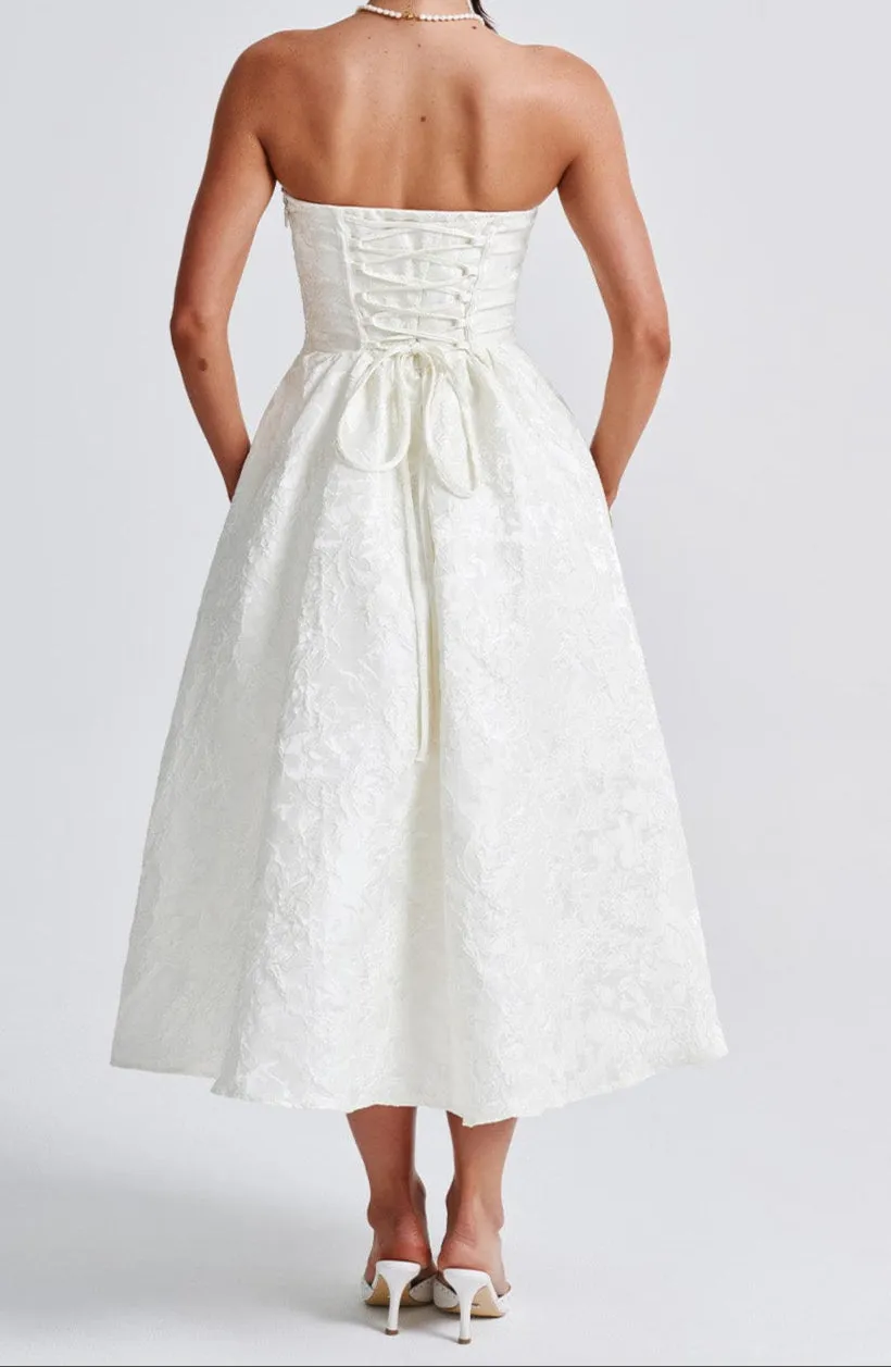 Lara Midi Dress - Ivory