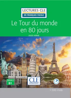 Le tour du monde en 80 jours - Niveau 3/B1 - Livre   CD