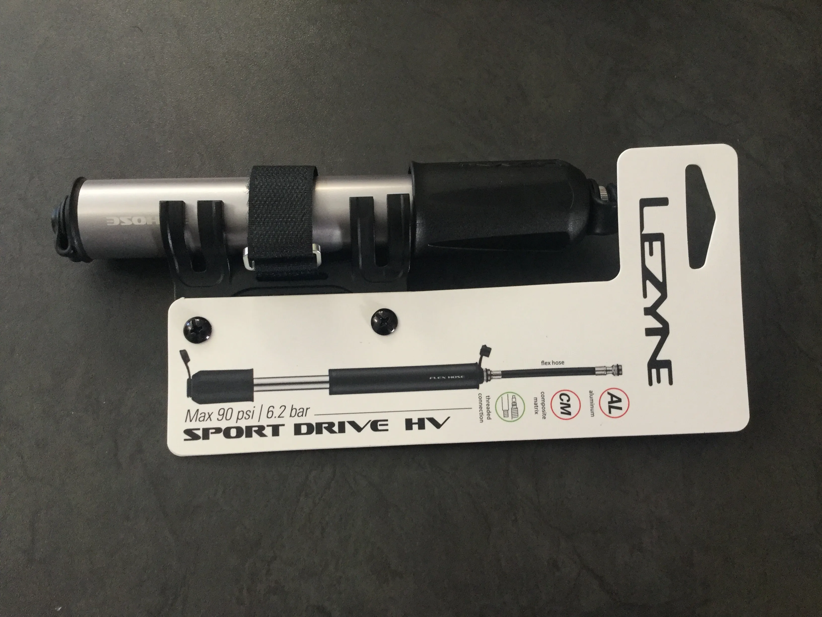 LEZYNE PUMP SPORT DRIVE HV S GREY