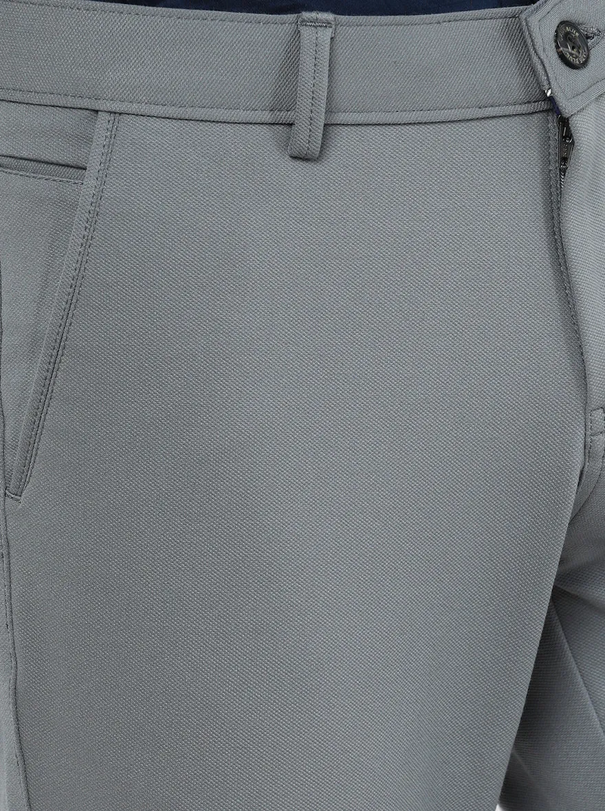 Light Blue Solid Slim Fit Club Wear Trouser | JB Studio