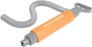 LINGVUM Bilge Pump for Kayak Canoe and Boat - 17 Inch Manual Portable Kayak Hand Water Pumps with Reversible Hose Orange