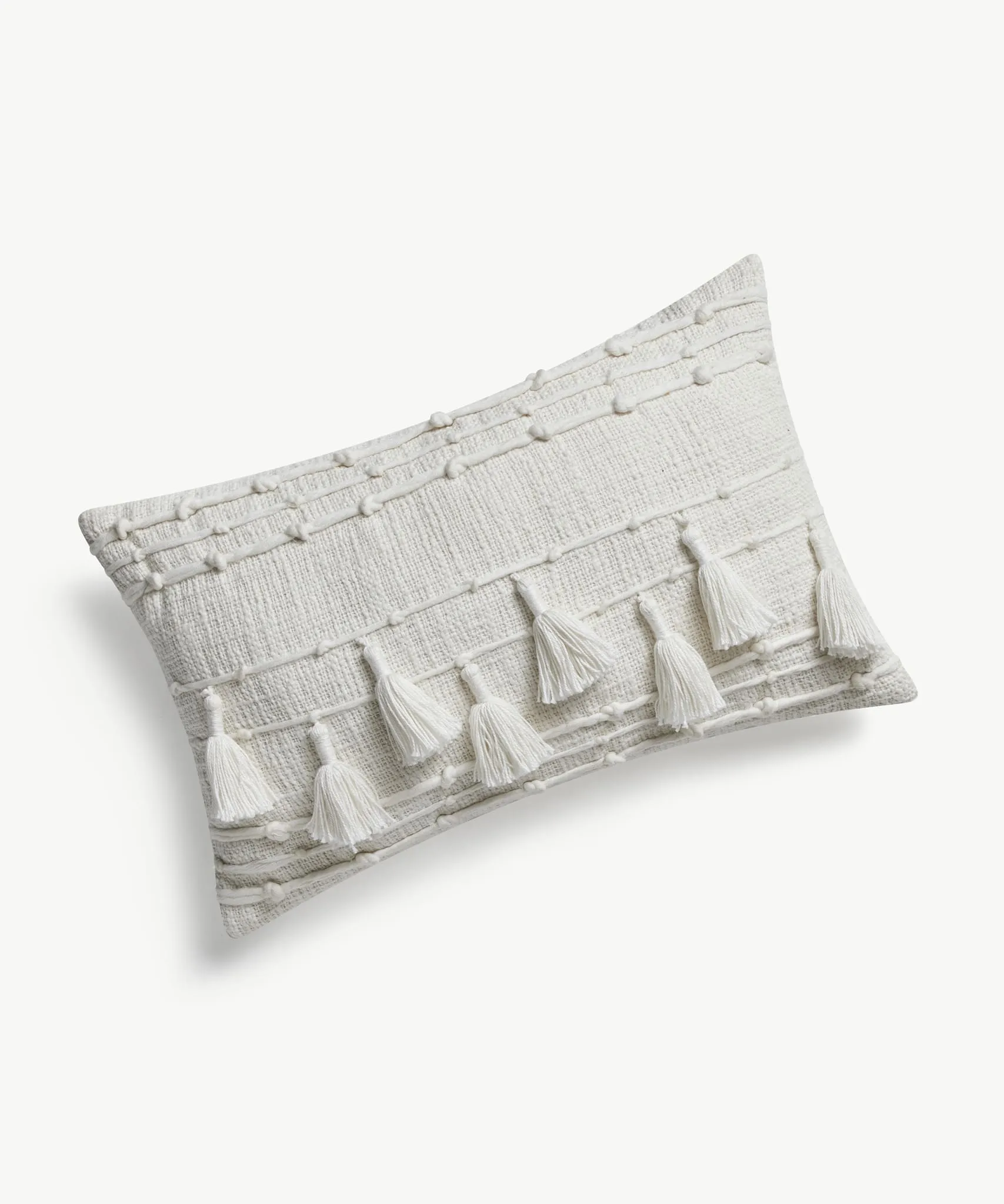 Lola Embroidered Tassel Throw Pillow