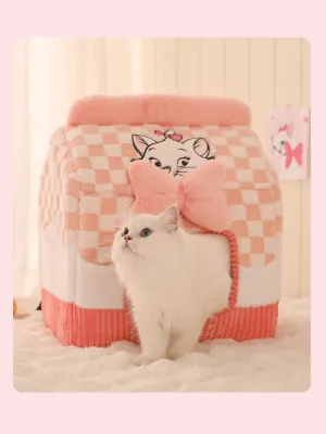 Marie's Cozy Dream House  Soft & Fluffy Cat Bed