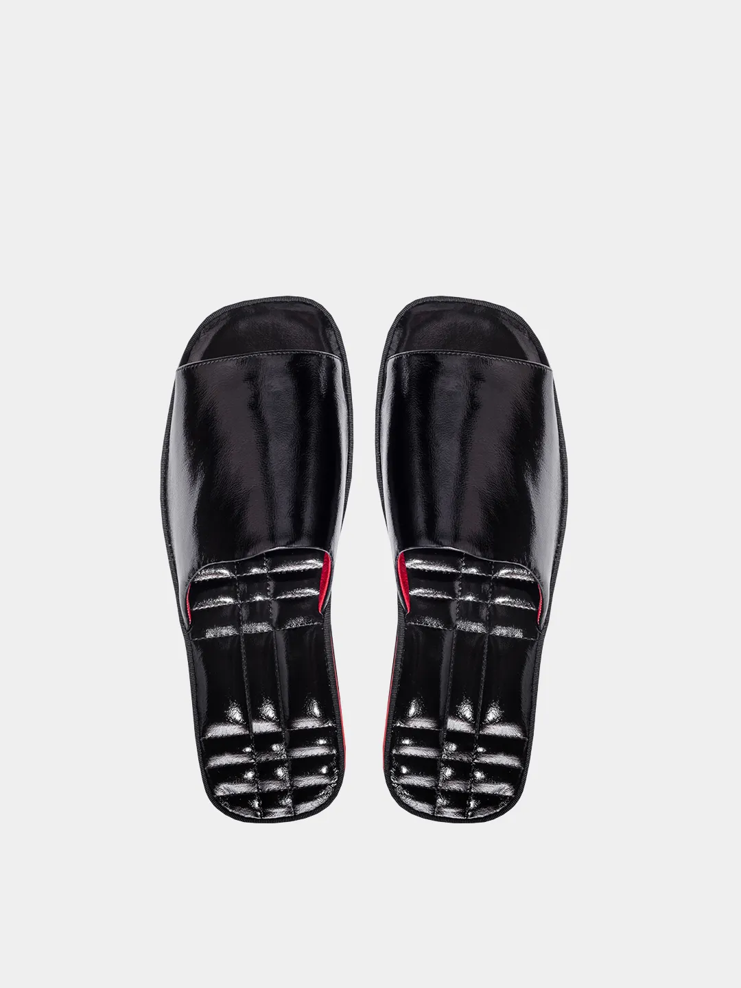 Men's slippers black lacquer Model 1212 Patent Leather