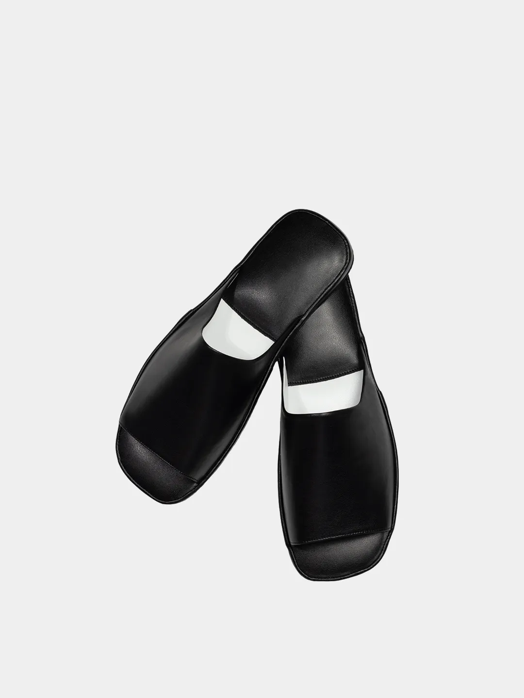 Men's slippers black Model 1211 Nappa Leather