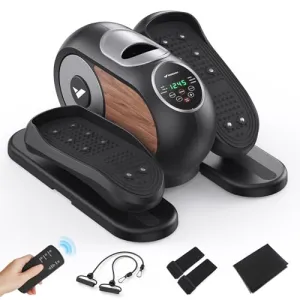 MERACH Under Desk Elliptical, Ellipse Leg Exerciser Electric as Seen on TV for Seniors with Remote Control & 12 Adjustable Speeds, Quiet Portable Seated Pedal Exerciser Machine for Home