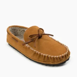 Minnetonka Men's Casey Slipper in Cinnamon