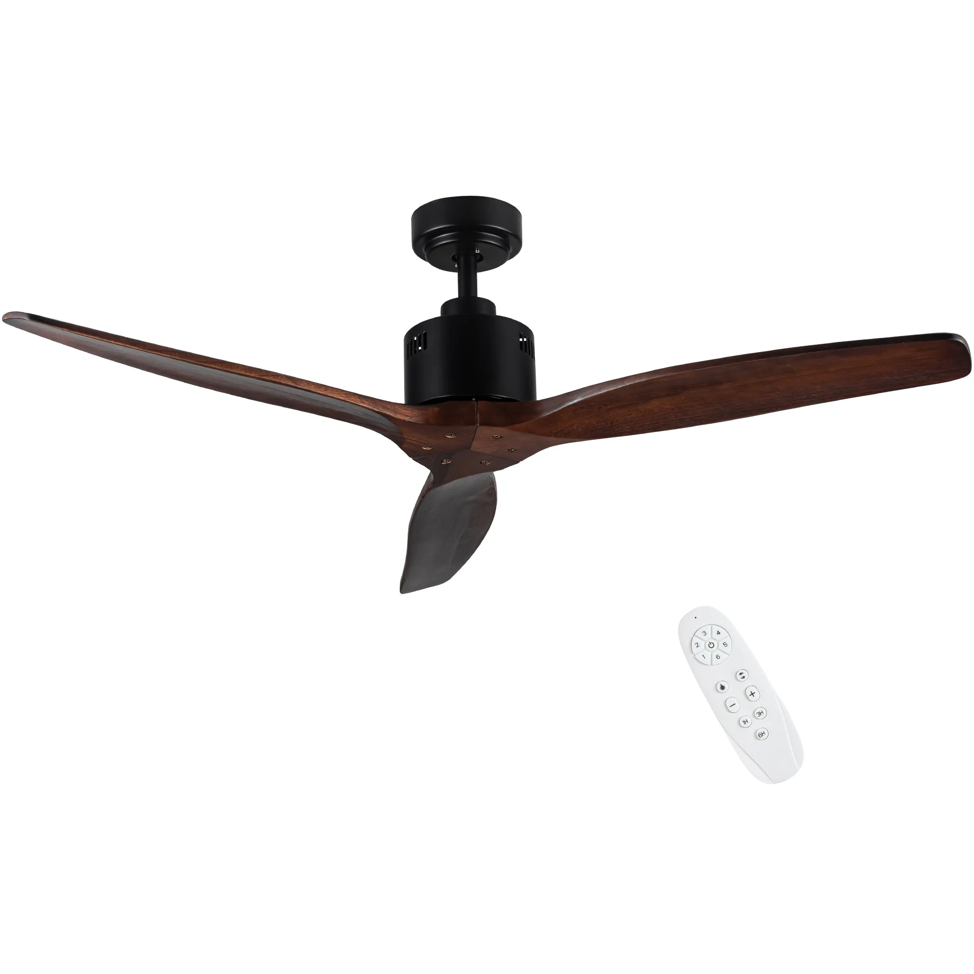 Misty Valley 52in. Modern Antique Brown Reversible Ceiling Fan without Light,Remote Control Included