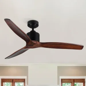 Misty Valley 52in. Modern Antique Brown Reversible Ceiling Fan without Light,Remote Control Included