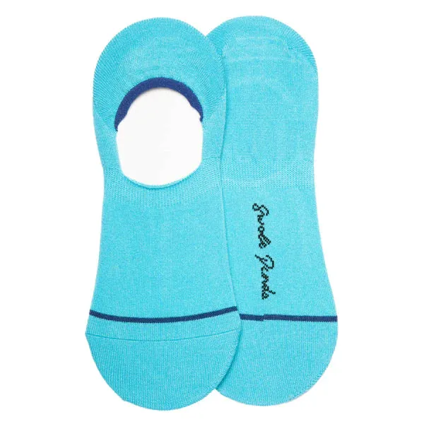 Neon Blue No-Show Bamboo Socks by Swole Panda, Size 7-11