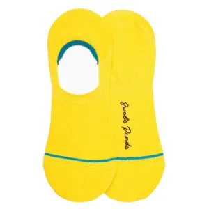 Neon Yellow No-Show Bamboo Socks by Swole Panda, Size 7-11