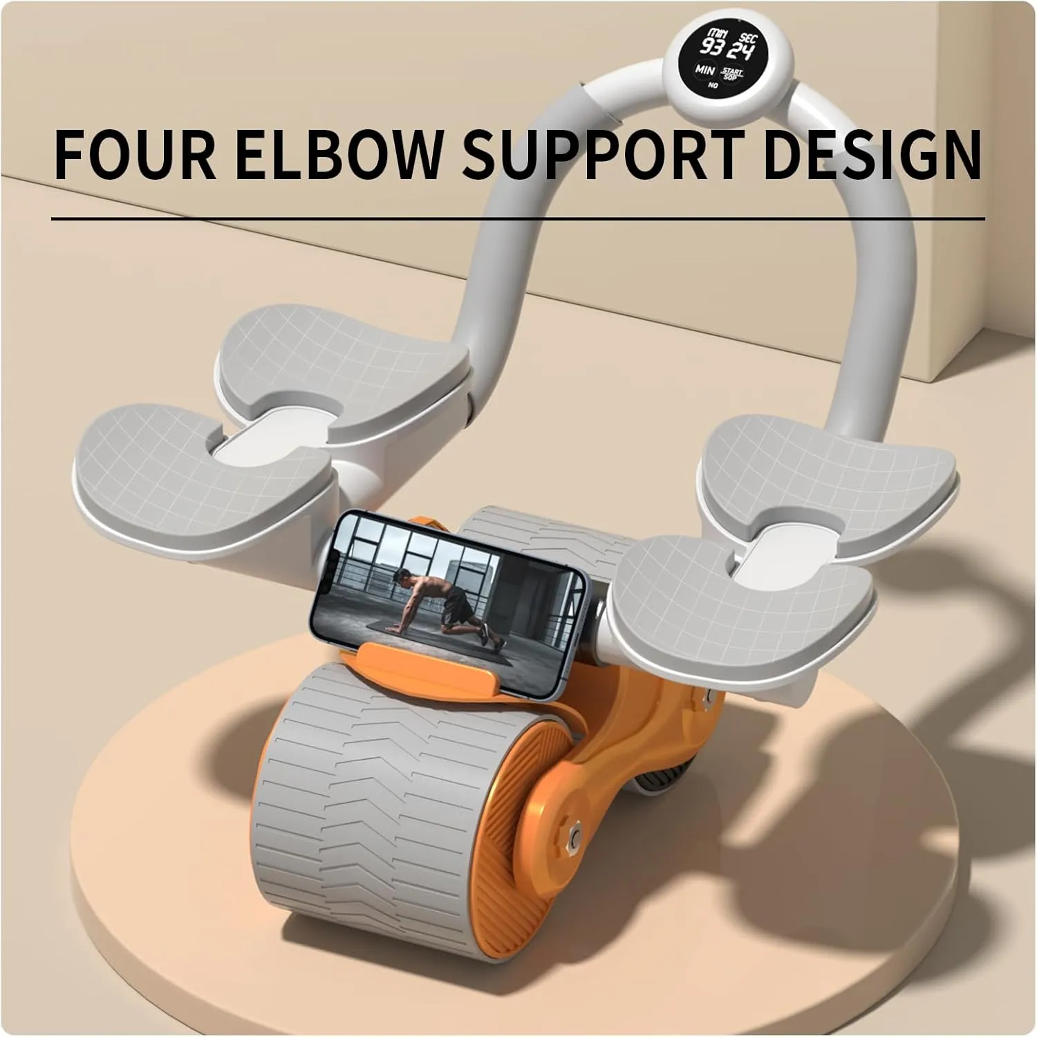 New Automatic Rebound Abdominal Wheel, New Wheels Ab Roller with Elbow Pad for Abdominal Exercise and Plank Trainer, Ab Roller Wheel Exercise Equipment for Beginners Core Workouts