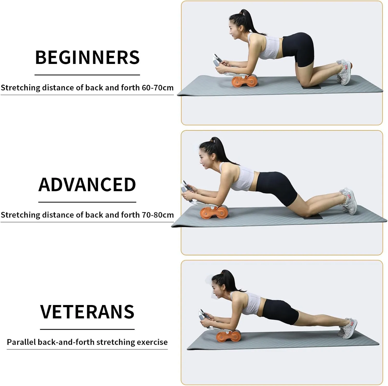 New Automatic Rebound Abdominal Wheel, New Wheels Ab Roller with Elbow Pad for Abdominal Exercise and Plank Trainer, Ab Roller Wheel Exercise Equipment for Beginners Core Workouts