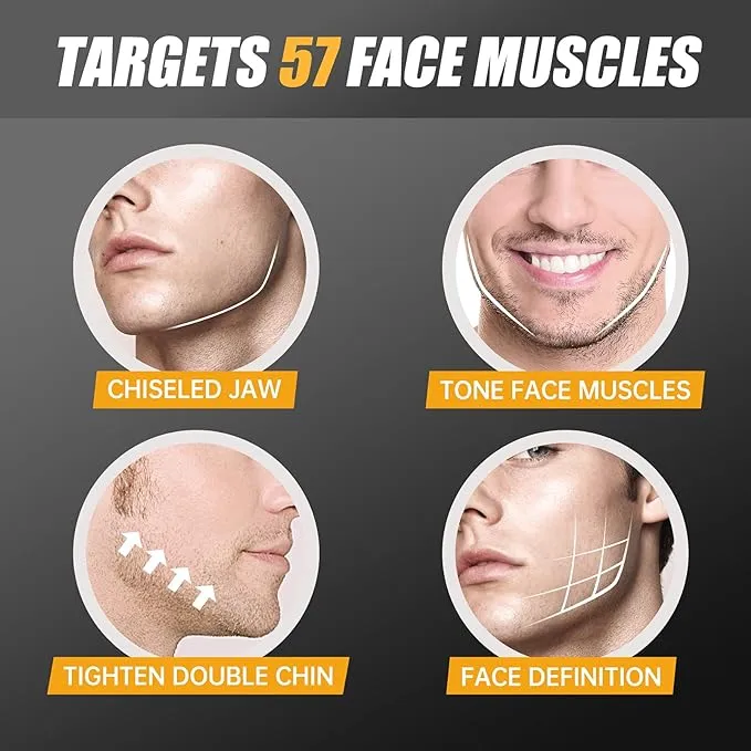 New Jaw Exerciser -JVR Jaw, Face, and Neck Exerciser 2PCS- Double Chin Reducer for Perfect Jawline Shape, Neck Toning, Decreasing Fat Jawline Exerciser- Food-Grade Silicone Jaw Workout