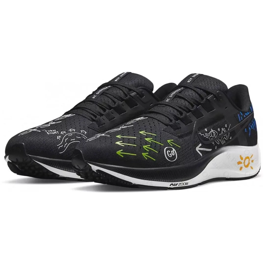 NK Air Zoom Pegasus 38 x joy Yamusangie 'Running Thoughts ‑ Black'